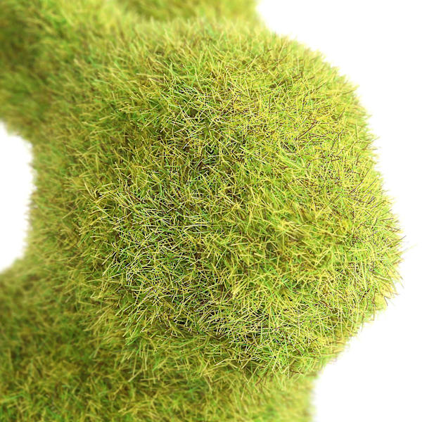 Tomfeel Flocking Bunny Dekorasjon Fe Hagemuse Skulptur Moss Påske Ornament (armegrønn)