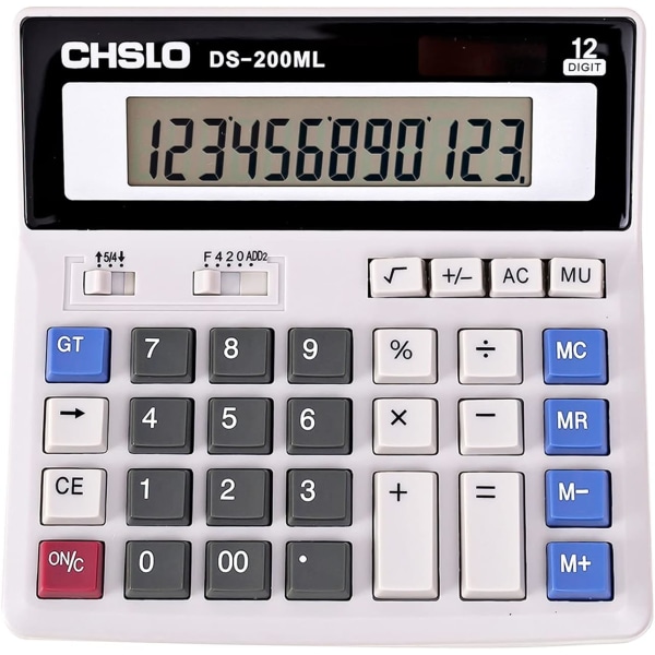 Desktop-kalkulator, 12-sifret Jumbo Basic Desktop Accounting Enkel