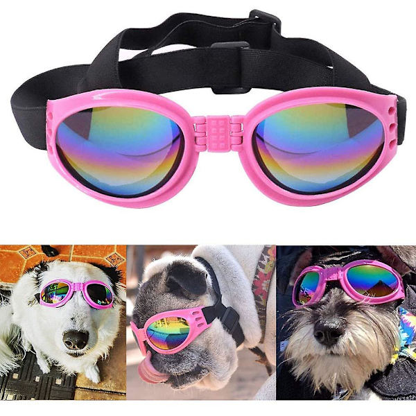 2 stk. Hunde Goggles, Justerbar Rem Hunde Goggles Øjenbeskyttelse Til Rejser Ski, Uv-beskyttelse Vandtæt（B）