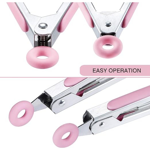 Mini silikone serveringstænger 7\" sæt med 3 - Pink