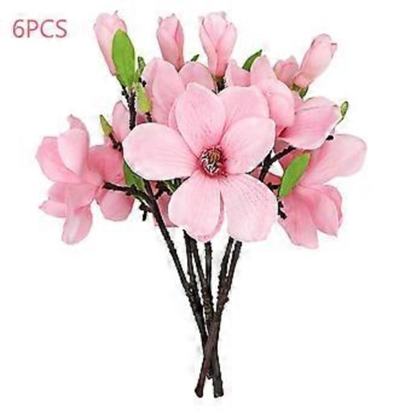 Magnolia Blomsterdekoration 1 Stk med Dobbelt Stilk Design Pink