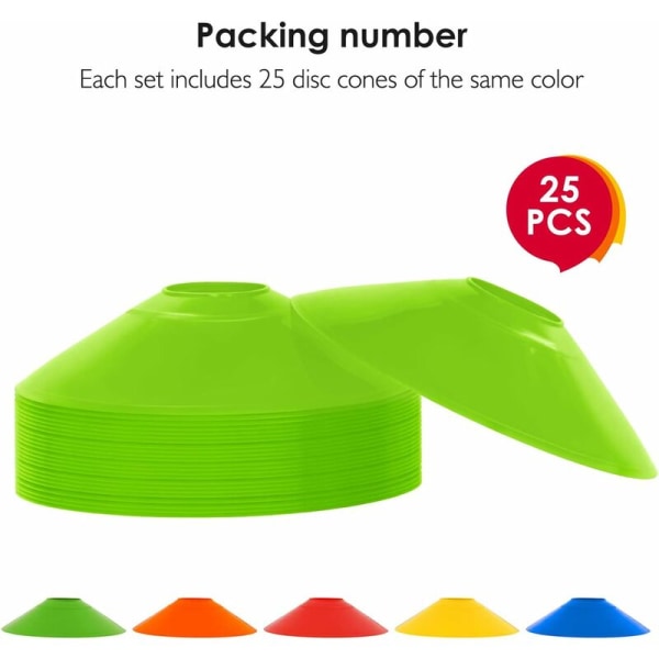 Markeringstrattar Set med 25 Gränsstrattar Fotbollsträning Markering