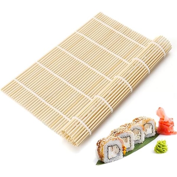 1 kpl sushimatto, 1 bambusushilattiamatto, 24 x 24 cm, sushimatto, su