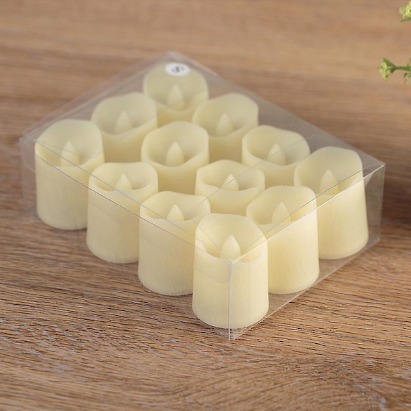 24 kpl LED-kynttilää LED-tealights liekittömät kynttilät aito vaha sähkökynttilät