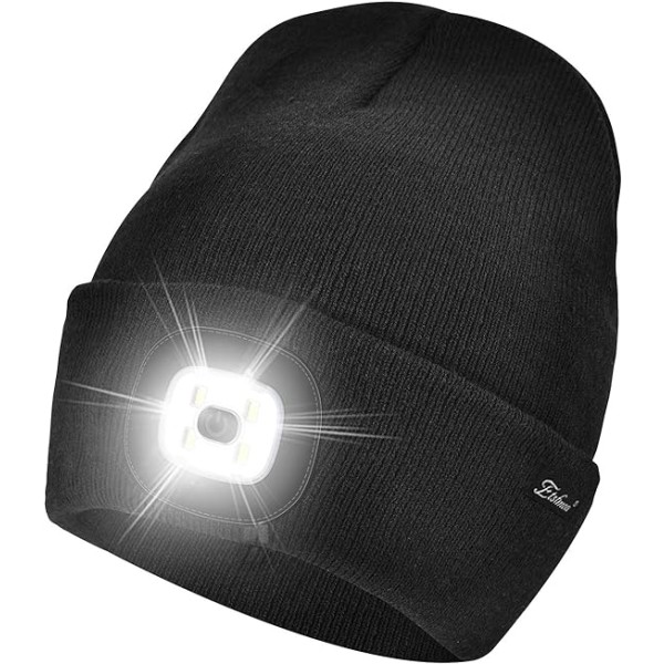 Unisex Beanie With The Light Gaver For Menn Pappa Far USB Recharge