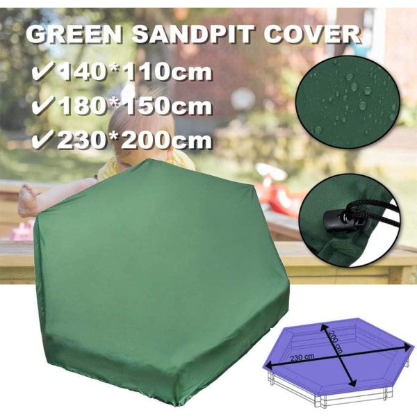 (180x150cm) Sandpit Cover, Sand Pit Cover Waterproof Hexagonal Sa