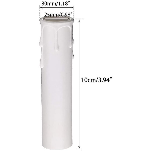 12-pack ljusdroppshylsa, 30100 mm plastljusskydd, cover