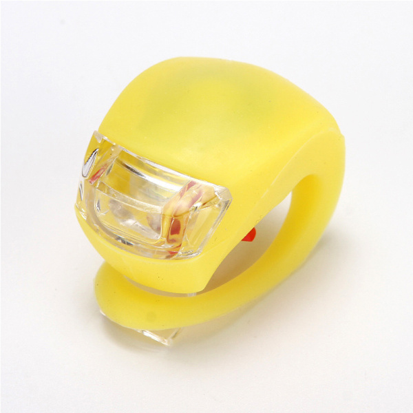 Set med 6 sykkellys foran og bak LED Clip-On silikon sykkellys