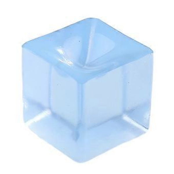 Käsin puristettava jääpala lelu dekompressointiin Pehmeä TPR-puristuslelu Antistressilelu Stressinlievittäjä Lasten taskulelu blue square 3cm
