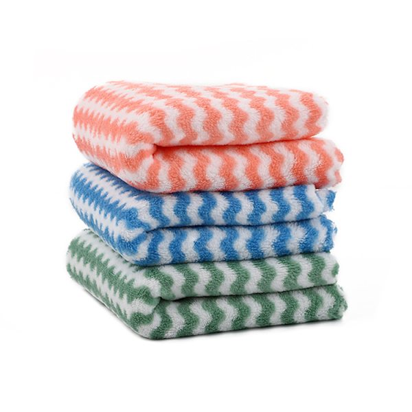 Mikrofiber Rengøringsklud Pakke med 10 Mikrofiber Køkkenhåndklæder Ultra Absorberende Opvaskeserviet 15 * 25cm Blandede Farver Tilfældig Farveblanding