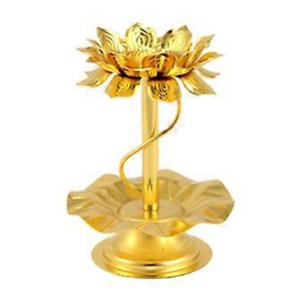 Dekorativt Ljusstake 4 Tum Legering Blomma Bladform Perfekt för Bröllop Andliga Buddhister Samlingsmaterial