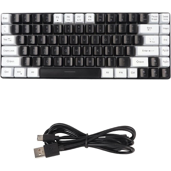 RGB Mini Portabel 80% Mekaniskt Tangentbord PC Tangentbord (Ingen Drivrutin