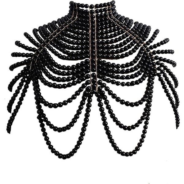 Pearl Body Chain BH - Fashion Shoulder Halsband BH C