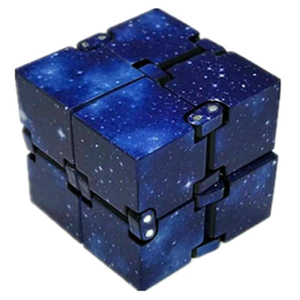Antistress Infinite Relax Vuxna Kub Magisk Hand Fidget Leksak Present Blå Stjärnhimmel