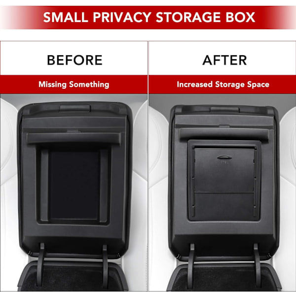 Tesla Model 3 Model Y Midterkonsol Organizer Armrest Skjult Opbevaring