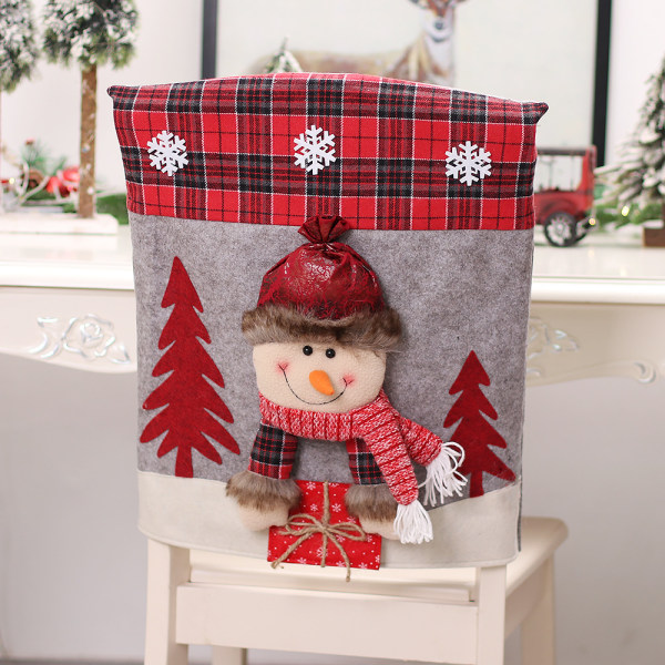 Christmas Chair Cover 3D Cartoon Table and Chair Cover Table Deco