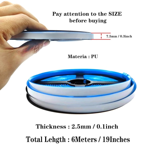 Self Adhesive Caulking Strip, Polyurethane Caulking Tape for Tub,