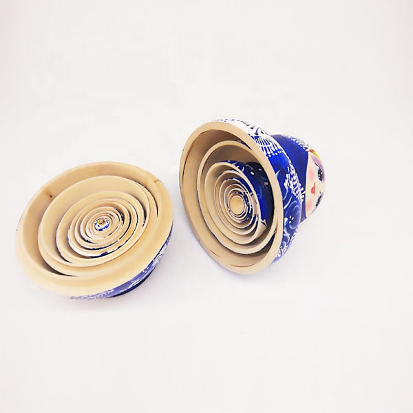 Blå og hvid porcelæn 10 stk russiske nesting dukker Matryoshka h