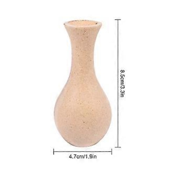 2 stk. DIY Hvit Embryo Vase DIY Farget Tegning Blomstervase Tre DIY Leireform