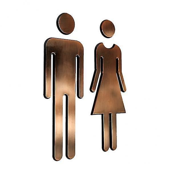 20x mies ja nainen WC-tarrat WC-kyltit WC-kyltit Plaketti pronssi