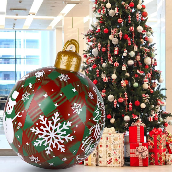 Gigant oppustelig julekugle 60cm PVC oppustelig julekugle