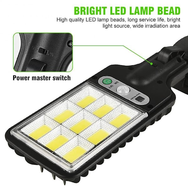 Kedia COB LED solcellslampor utomhus PIR rörelsesensor solljus vattentät