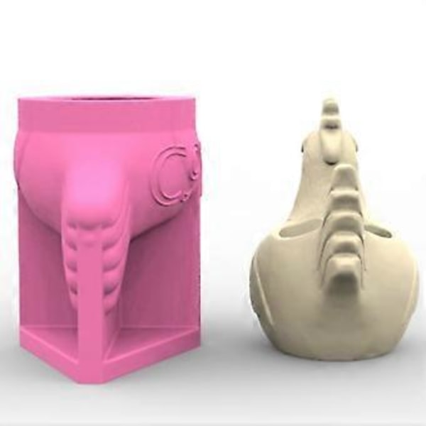 Kreativ Silikon Plantepotter Form Haneform Sementpotter Former Perfekt for Epoksyharpiks Sementleire og Gips Håndverk