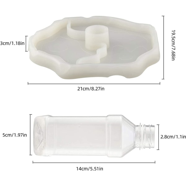 Reptilvattendispenser, sköldpaddsvattendispenser, sköldpaddsmatskål 2-i-1 Anti-spill matdispenser plastskål tillbehör - belyst