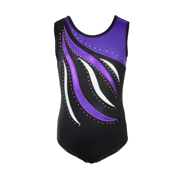 Flickor&#39; Gymnastik Leotard Balett Leotards Ärmlösa Danskläder（11-12Y Blue）