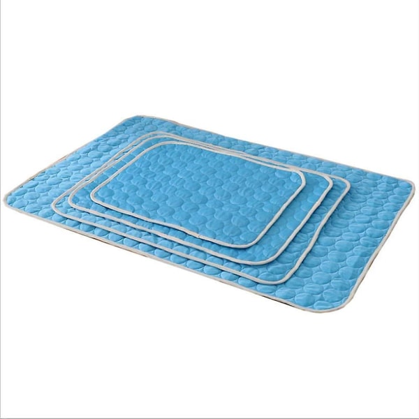 2st blå sommarkylmatta för hundar, katter eller sällskapsdjur, ismatta filt（50*40 cm）