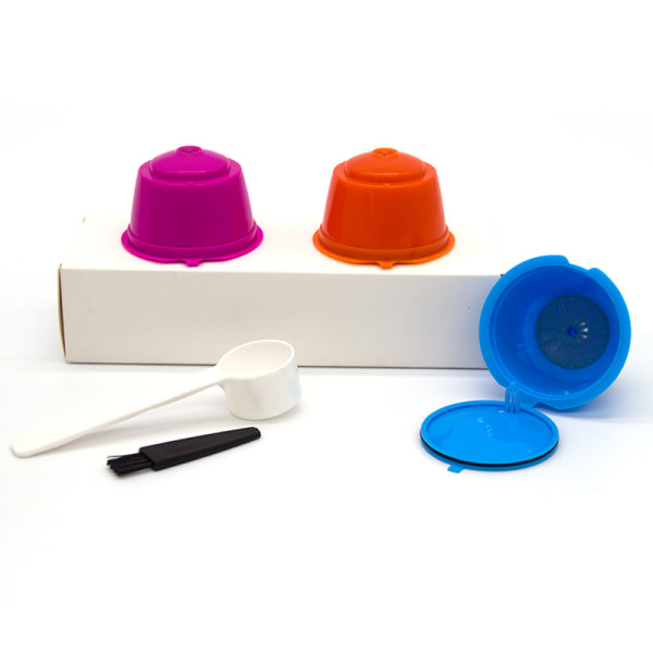 3 stk gjenbrukbare kaffeputer, fargerike gjenbrukbare kaffefiltre, Eco-F