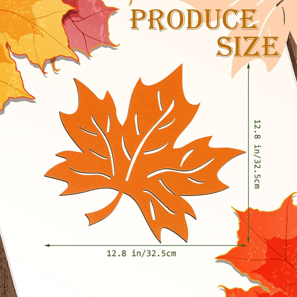 Set of 8 Thanksgiving Placemats Placemats Sets Felt Maple Leaf Placemats He