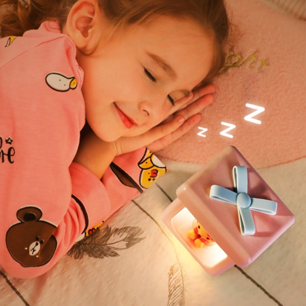 Mini söt tecknad nallebjörn nattlampa Student USB laddningsklipp