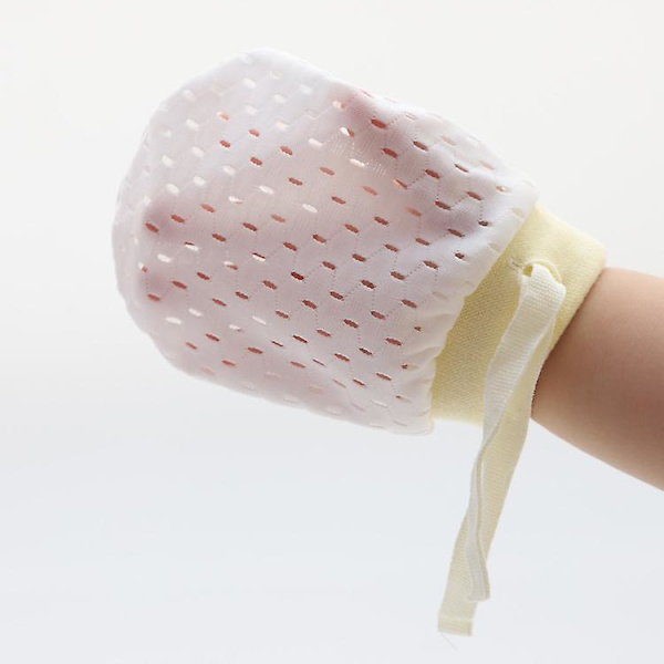 3 par baby mesh-hansker i bomull, kløfrie votter (0-18 måneder)