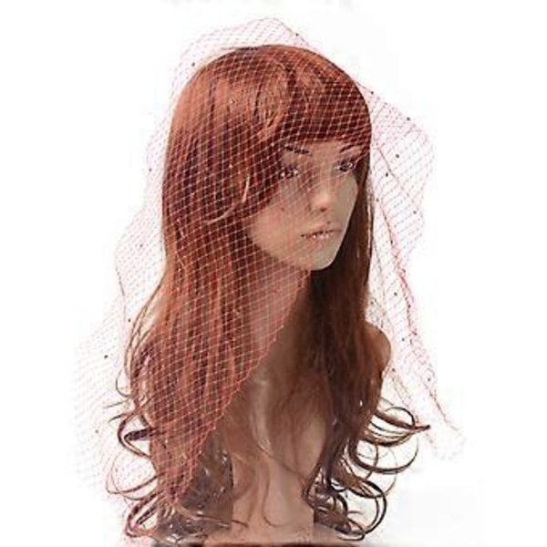 Kirkepynt Elegant Netstof Polyester Slør Justerbar Slørhat Polyestertilbehør til Særlig Lejlighed pink hvid diamant pink white diamond