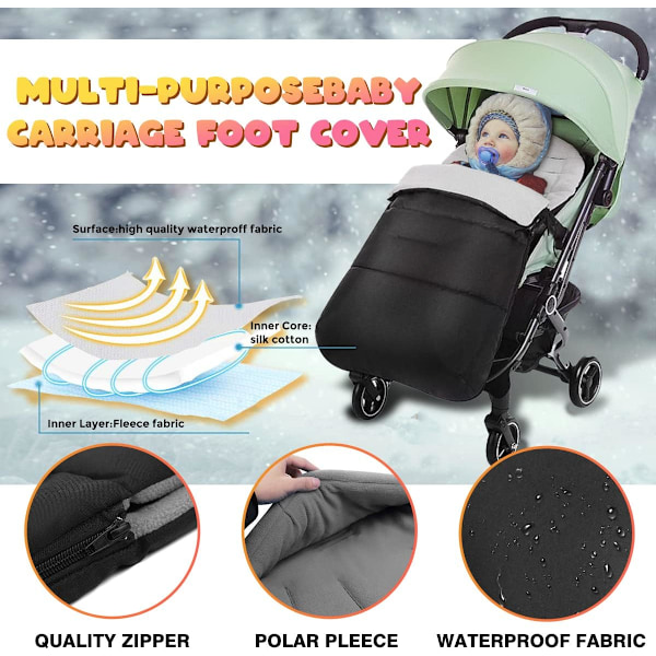 Baby sovepose, Universal 3 i 1 klapvognsanneksmåtte fodpose B