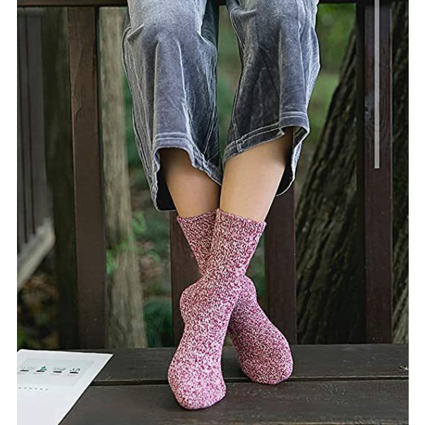 Thermal socks 5 pairs of wool socks with cuffs with a high wool content