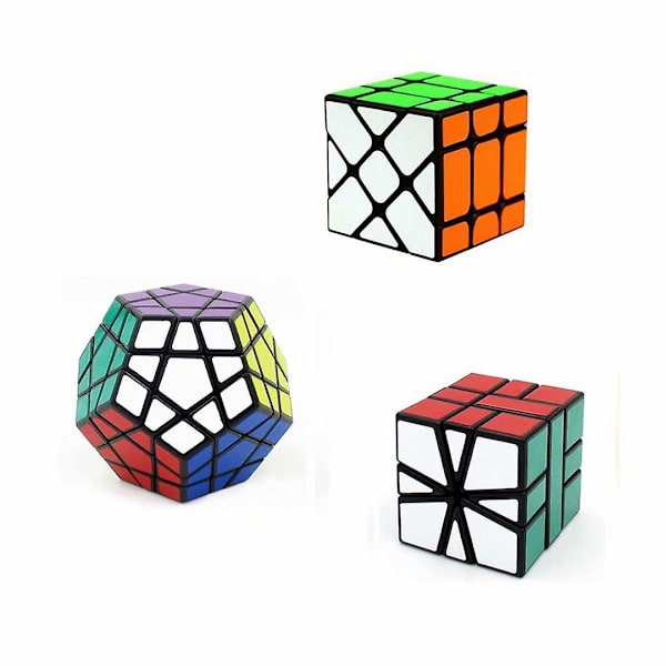 Speed Cube Magic Puzzle Sett Irregulær Speed Cube Bundle (fisher +sq1+megaminx Cube)