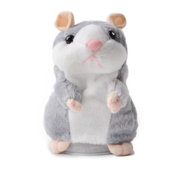 Älykäs kävelevä, nyökkäävä, puhuva sähköhamsterilelu（harmaa）