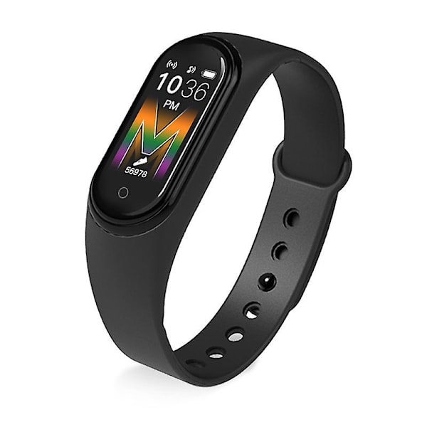 M5 Smart Armbånd, Bluetooth Opkald, Puls, Blodtryk, Opkald, Lyt Til Musik, Afspil, Trænings Tæller Armbånd Sort