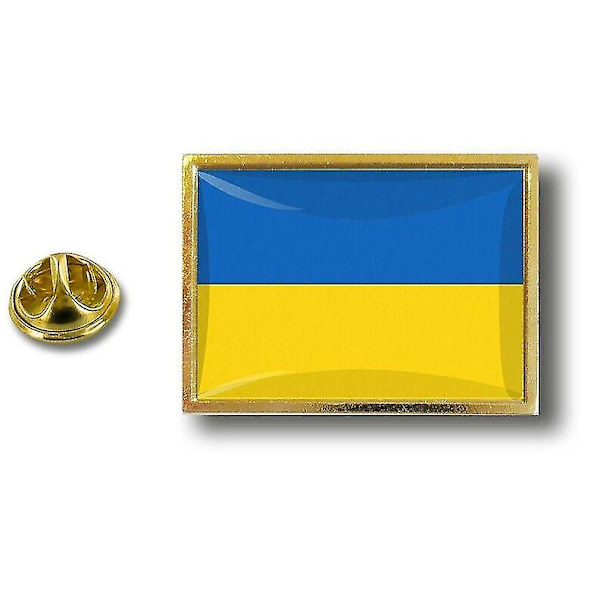2 kappaletta metallimerkki rintaneula Ukrainan lipun perhosklipsillä