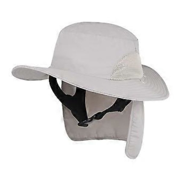 Surf-ämpärihattu leveällä reunalla, hengittävä aurinkohattu aikuisille, unisex, kalastajanhattu, kannettava visiiri, kalastushatut retkeilyyn, melontaan (vaaleanharmaa)
