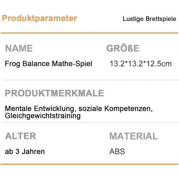 Læringslegetøj Frø Balance Matematikspil, Lærende Tællelegetøj (1