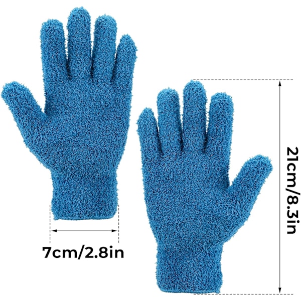 2 par mikrofiber støvhandsker fleksible og praktiske uden fnuller