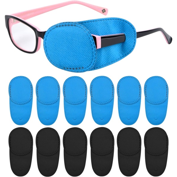 Pakke med 12 øjenplastre til børn Voksne Genanvendelige briller Eye P