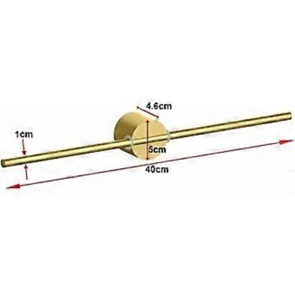 40CM Handduksstång - Väggmonterad Handdukshängare i Aluminium - Handdukshängare - Justerbar - Borstad - Guld - För Badrum Kök Badrum,