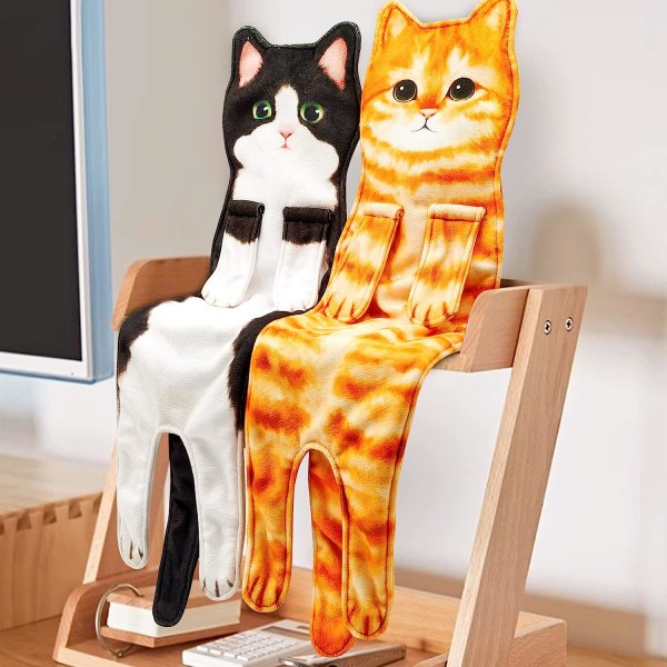 Cat Handdukar för badrum Kök-Söt katt hängande handduk Deco