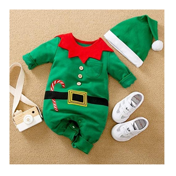 Baby Boy Girl Christmas Bodysuit Baby Onesie, Christmas Pyjamas B