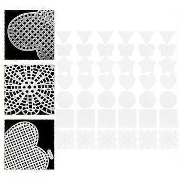 70 st Korsstygn Mesh Broderi Plast Canvas Korsstygn Pad Sömnad Mesh Ark