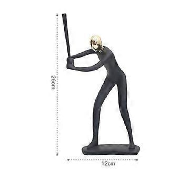 Abstrakt Sportfigur Kreativ Skulptur Sandsten Hylla Staty Ornament Semestergåva (Baseboll) Baseball